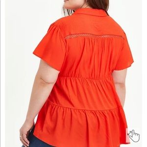 Baby Doll Tunic Rayon- Orange